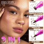 Dual-Head Freckle Stamp Eyeliner Pen