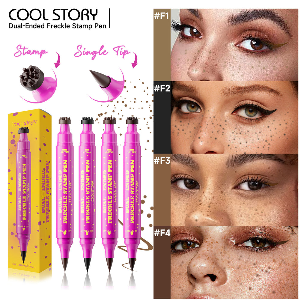 Dual-Head Freckle Stamp Eyeliner Pen