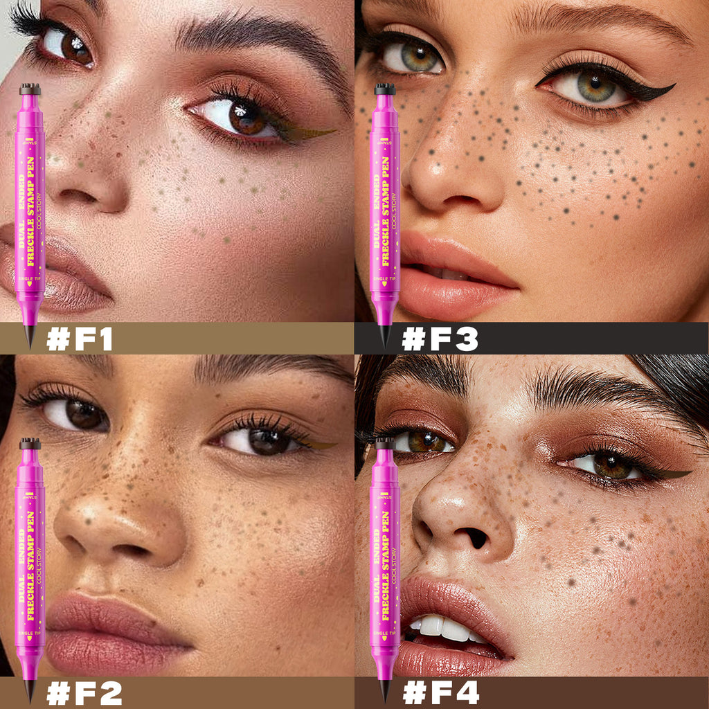 Dual-Head Freckle Stamp Eyeliner Pen