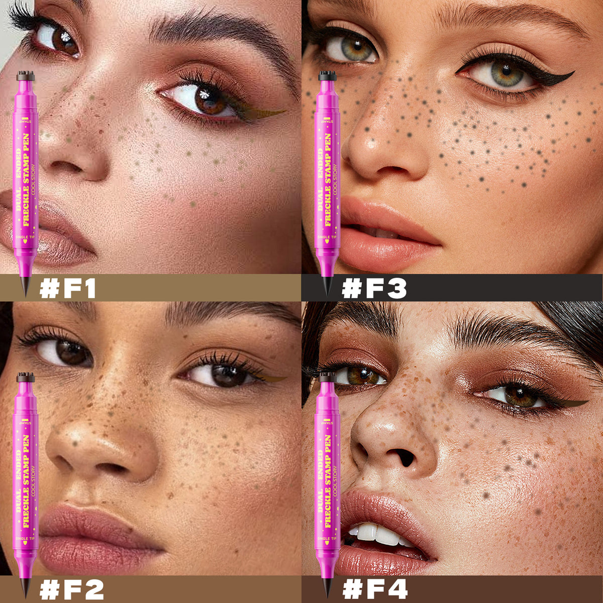 Dual-Head Freckle Stamp Eyeliner Pen