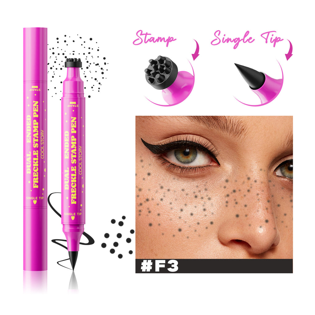 Dual-Head Freckle Stamp Eyeliner Pen