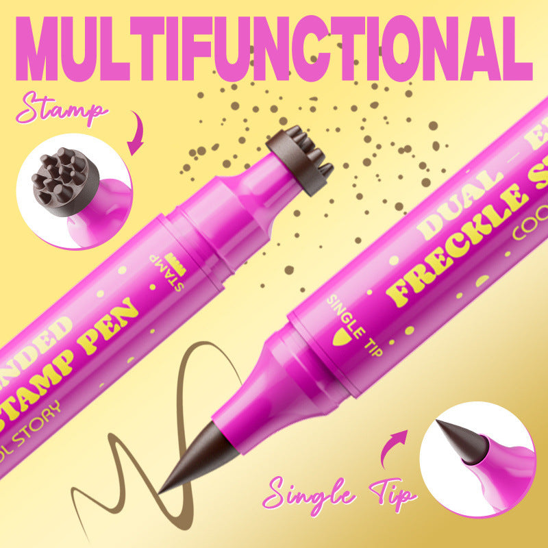 Dual-Head Freckle Stamp Eyeliner Pen