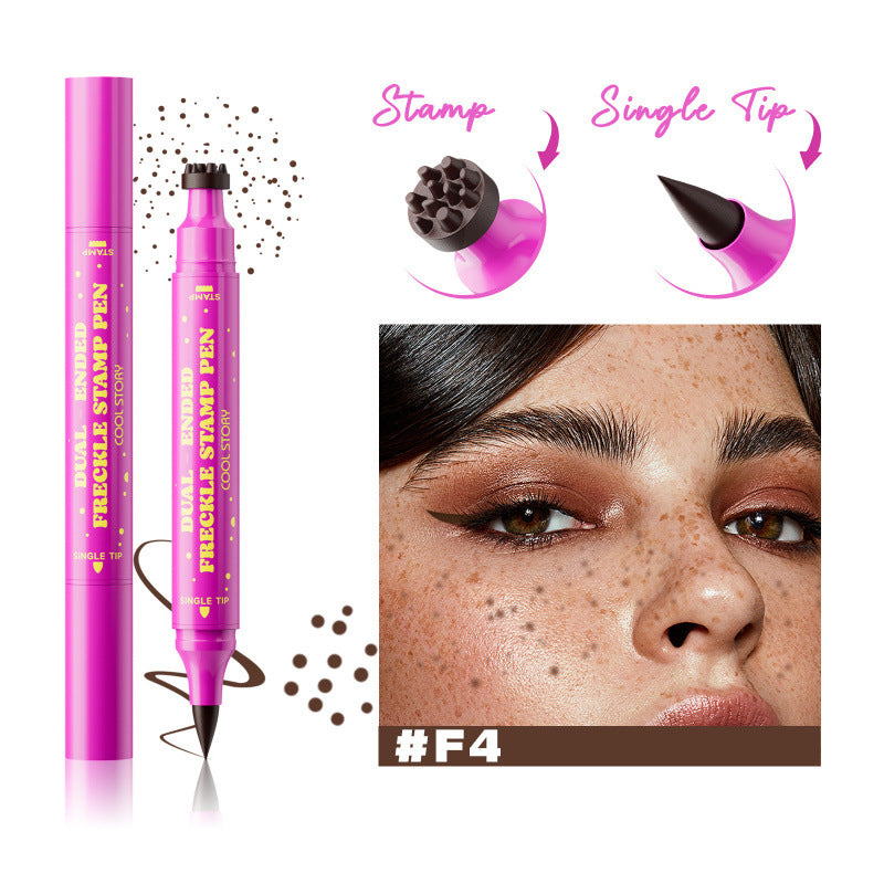 Dual-Head Freckle Stamp Eyeliner Pen