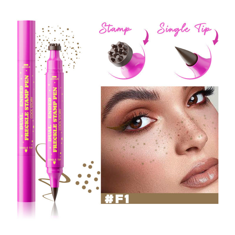 Dual-Head Freckle Stamp Eyeliner Pen